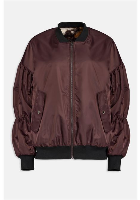 Animalier Doublewear Bomber in Faux Fur and Nylon - Weili Zheng WEILI ZHENG |  | F25CS09FN10